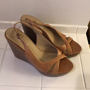 Tan Wedge Sandals